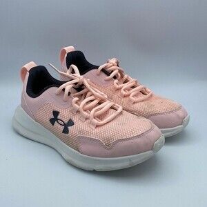 Under Armour Kid's Size 5Y Essential Grade School Shoes Sneakers Pink